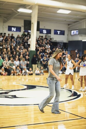 Pep rally in the gym