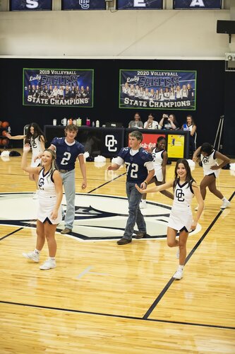 Pep rally in the gym