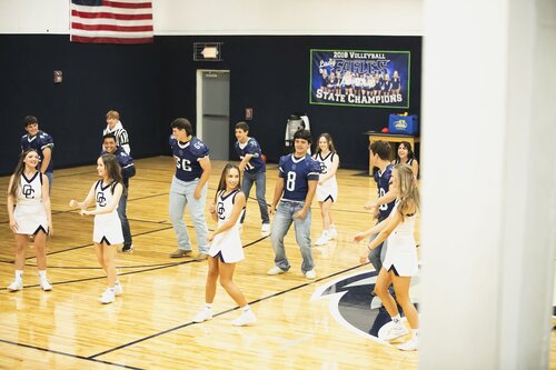 Pep rally in the gym