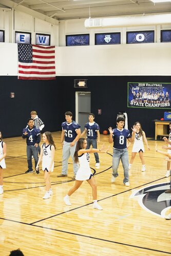 Pep rally in the gym