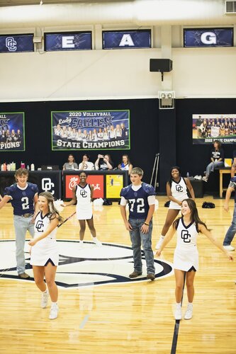 Pep rally in the gym