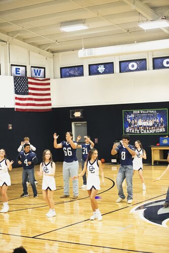 Pep rally in the gym