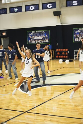 Pep rally in the gym