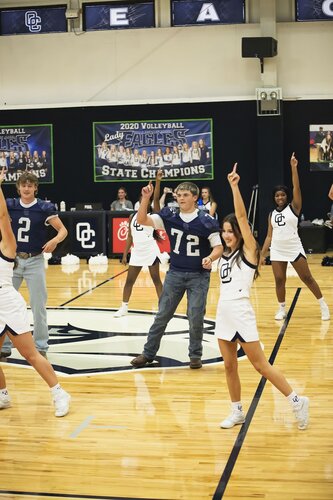 Pep rally in the gym