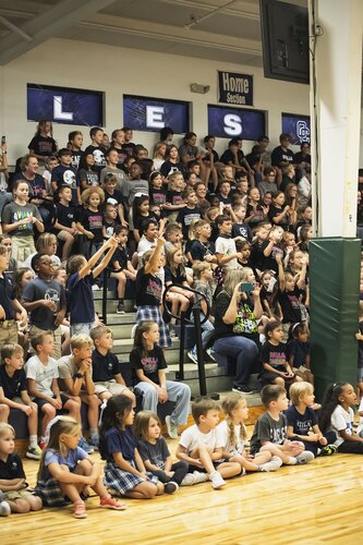 Pep rally in the gym