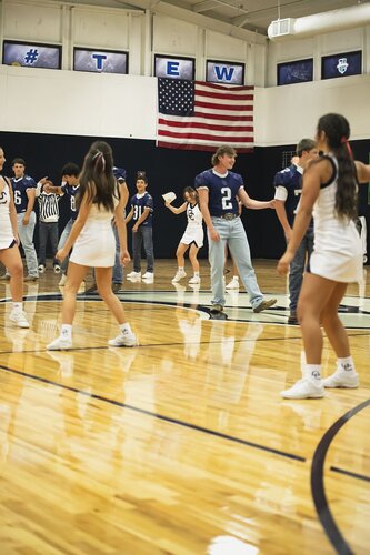 Pep rally in the gym