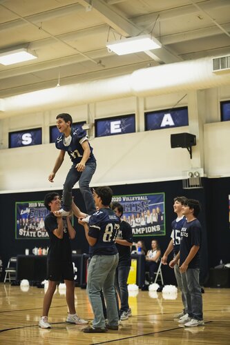 Pep rally in the gym
