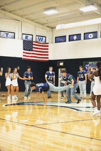 Pep rally in the gym