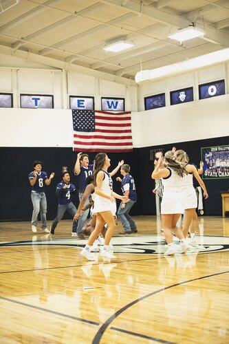 Pep rally in the gym