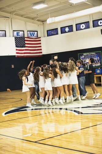 Pep rally in the gym
