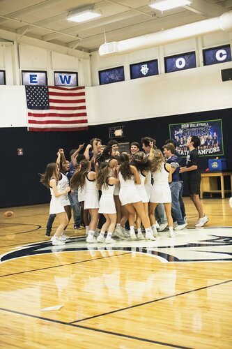 Pep rally in the gym