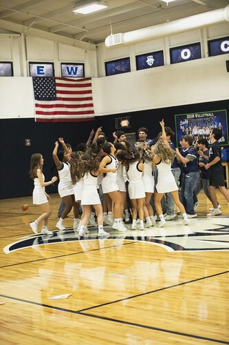 Pep rally in the gym