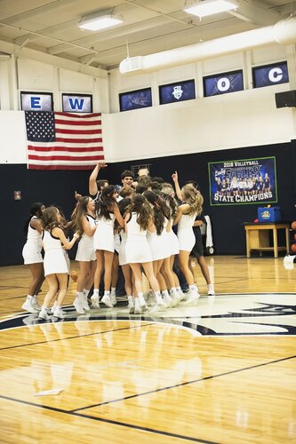 Pep rally in the gym