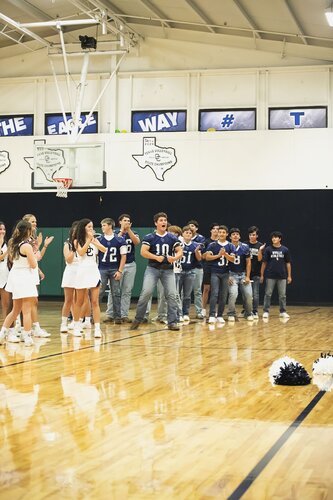 Pep rally in the gym