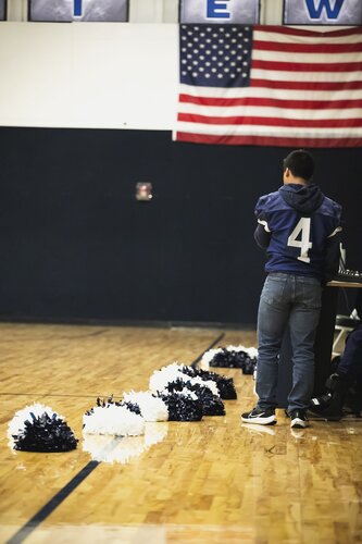 Pep rally in the gym