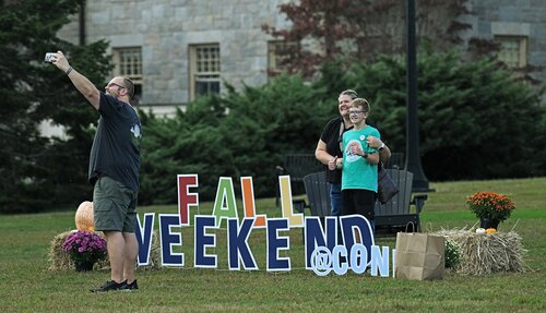 First day of Fall Weekend with pumpkin carving and opening reception Friday, September 26, 2025. (Connecticut College photos by Sean D. Elliot)