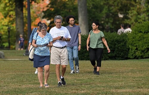 First day of Fall Weekend with pumpkin carving and opening reception Friday, September 26, 2025. (Connecticut College photos by Sean D. Elliot)