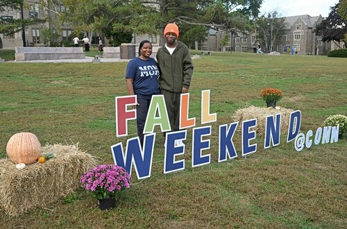 First day of Fall Weekend with pumpkin carving and opening reception Friday, September 26, 2025. (Connecticut College photos by Sean D. Elliot)