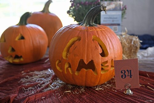 First day of Fall Weekend with pumpkin carving and opening reception Friday, September 26, 2025. (Connecticut College photos by Sean D. Elliot)