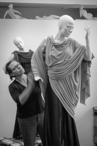 Karen LaMonte working in her studio. ©Karen LaMonte Photo: Martin Polak