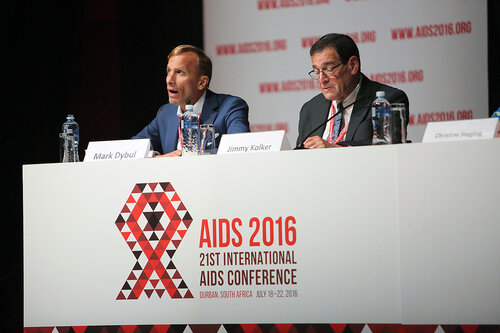 21st International AIDS Conference (AIDS 2016), Durban, South Africa.
Opportunities for and Challenges to Sustainable Financing of the AIDS Response
Symposia Session
Wednesday 20 July : Venue -Session Room 11
CO-CHAIRS:
Mark Dybul, The Global Fund to Fight AIDS, Tuberculosis and Malaria, Switzerland 
Jimmy Kolker, U.S. Department of Health and Human Services (HHS), United States 
Photo©International AIDS Society/Abhi Indrarajan