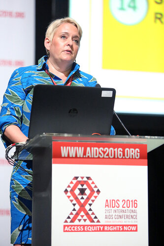 21st International AIDS Conference (AIDS 2016), Durban, South Africa.
Opportunities for and Challenges to Sustainable Financing of the AIDS Response
Symposia Session
Wednesday 20 July : Venue -Session Room 11
Christine Stegling, International HIV/AIDS Alliance, United Kingdom 
Photo©International AIDS Society/Abhi Indrarajan