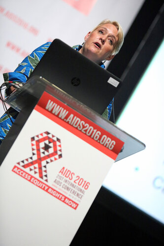 21st International AIDS Conference (AIDS 2016), Durban, South Africa.
Opportunities for and Challenges to Sustainable Financing of the AIDS Response
Symposia Session
Wednesday 20 July : Venue -Session Room 11
Christine Stegling, International HIV/AIDS Alliance, United Kingdom 
Photo©International AIDS Society/Abhi Indrarajan