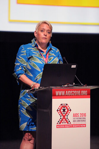21st International AIDS Conference (AIDS 2016), Durban, South Africa.
Opportunities for and Challenges to Sustainable Financing of the AIDS Response
Symposia Session
Wednesday 20 July : Venue -Session Room 11
Christine Stegling, International HIV/AIDS Alliance, United Kingdom 
Photo©International AIDS Society/Abhi Indrarajan
