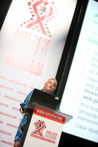 21st International AIDS Conference (AIDS 2016), Durban, South Africa.
Opportunities for and Challenges to Sustainable Financing of the AIDS Response
Symposia Session
Wednesday 20 July : Venue -Session Room 11
Christine Stegling, International HIV/AIDS Alliance, United Kingdom 
Photo©International AIDS Society/Abhi Indrarajan