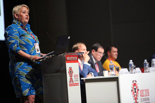 21st International AIDS Conference (AIDS 2016), Durban, South Africa.
Opportunities for and Challenges to Sustainable Financing of the AIDS Response
Symposia Session
Wednesday 20 July : Venue -Session Room 11
Christine Stegling, International HIV/AIDS Alliance, United Kingdom 
Photo©International AIDS Society/Abhi Indrarajan