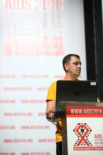 21st International AIDS Conference (AIDS 2016), Durban, South Africa.
Opportunities for and Challenges to Sustainable Financing of the AIDS Response
Symposia Session
Wednesday 20 July : Venue -Session Room 11
Volodymyr Zhovtyak, East Europe and Cental Asia Union of PLWH, Ukraine 
Photo©International AIDS Society/Abhi Indrarajan