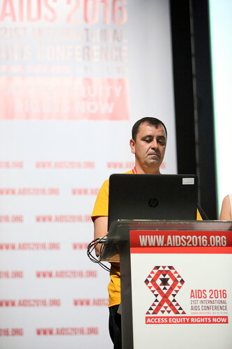 21st International AIDS Conference (AIDS 2016), Durban, South Africa.
Opportunities for and Challenges to Sustainable Financing of the AIDS Response
Symposia Session
Wednesday 20 July : Venue -Session Room 11
Volodymyr Zhovtyak, East Europe and Cental Asia Union of PLWH, Ukraine 
Photo©International AIDS Society/Abhi Indrarajan