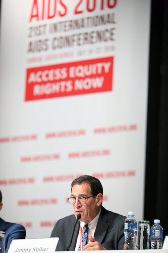 21st International AIDS Conference (AIDS 2016), Durban, South Africa.
Opportunities for and Challenges to Sustainable Financing of the AIDS Response
Symposia Session
Wednesday 20 July : Venue -Session Room 11
CO-CHAIR:
Jimmy Kolker, U.S. Department of Health and Human Services (HHS), United States 
Photo©International AIDS Society/Abhi Indrarajan