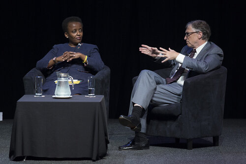 Accelerating the Decline of the Burden and Incidence of HIV in Sub-Saharan Africa (WESS01) Special Session.
Accelerating the Decline of the Burden and Incidence of HIV in Sub-Saharan Africa (WESS01) Special Session.
Bill Gates and Nduku Kilonzo, 20 July, 2016.
Photo©International AIDS Society/Rogan Ward