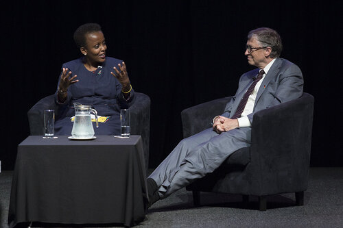 Accelerating the Decline of the Burden and Incidence of HIV in Sub-Saharan Africa (WESS01) Special Session.
Accelerating the Decline of the Burden and Incidence of HIV in Sub-Saharan Africa (WESS01) Special Session.
Bill Gates and Nduku Kilonzo, 20 July, 2016.
Photo©International AIDS Society/Rogan Ward