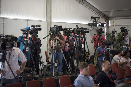 21st International AIDS Conference (AIDS 2016), Durban, South Africa.
Photo shows the PEPFAR and Elton John AIDS Foundation Press Conference.
Photo©International AIDS Society/Steve Forrest/Workers' Photos