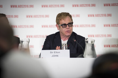 21st International AIDS Conference (AIDS 2016), Durban, South Africa.
Photo shows the PEPFAR and Elton John AIDS Foundation Press Conference. Sir Elton John, Founder, Elton John AIDS Foundation.
Photo©International AIDS Society/Steve Forrest/Workers' Photos
