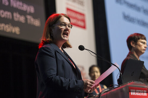 21st International AIDS Conference (AIDS 2016), Durban, South Africa.
What is our goal? (WEPL01)
Jane Philpott speaks, 20 July, 2016.
Photo©International AIDS Society/Rogan Ward