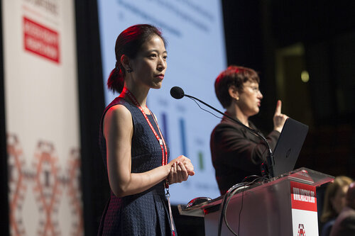 21st International AIDS Conference (AIDS 2016), Durban, South Africa.
What is our goal? (WEPL0102)
Prevention Equity: Uptake of Innovations in Testing, Prevention, Reducing Incidence 
Nittaya Phanuphak, Thai Red Cross AIDS Research Centre, Thailand speaks, 20 July, 2016.
Photo©International AIDS Society/Rogan Ward