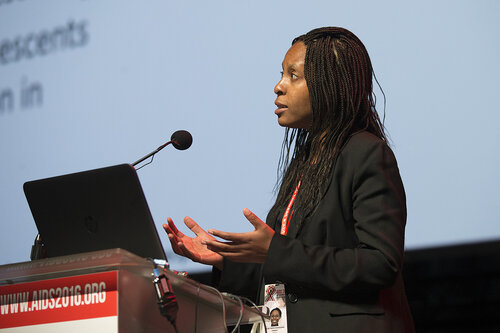 21st International AIDS Conference (AIDS 2016), Durban, South Africa.
What is our goal? (WEPL0106)
Youth Focus: Adolescents at Risk and in the Lead 
Tariro Makadzange, 20 July, 2016.
Photo©International AIDS Society/Rogan Ward