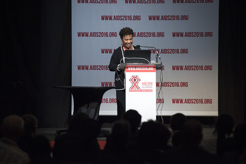 21st International AIDS Conference (AIDS 2016), Durban, South Africa.
Photo shows the 'Courage in Leadership: World Leaders with the Political Will to Remove Punitive Laws session.
Barbara Lee, United States Congress, United States, speaking.
Photo©International AIDS Society/Steve Forrest/Workers' Photos