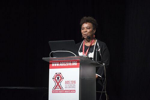 21st International AIDS Conference (AIDS 2016), Durban, South Africa.
Photo shows the 'Courage in Leadership: World Leaders with the Political Will to Remove Punitive Laws session.
Barbara Lee, United States Congress, United States, speaking.
Photo©International AIDS Society/Steve Forrest/Workers' Photos