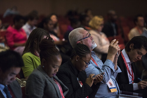 21st International AIDS Conference (AIDS 2016), Durban, South Africa.
Photo shows the 'Courage in Leadership: World Leaders with the Political Will to Remove Punitive Laws session.
Photo©International AIDS Society/Steve Forrest/Workers' Photos
