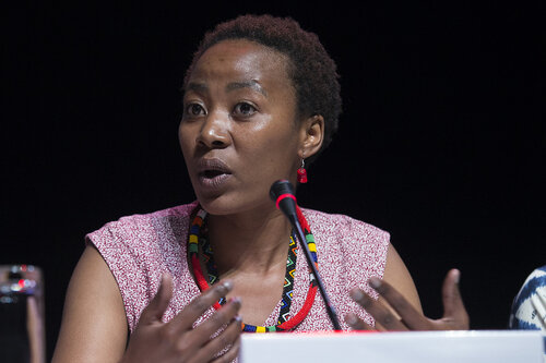 21st International AIDS Conference (AIDS 2016), Durban, South Africa.
Turning the Tide for Adolescent Girls and Young Women: How Realizing Gender Equality and Securing Women’s Human Rights are Essential for Reaching the End of AIDS (TUSY0603)
Vuyiseka Dubula, Sonke Gender Justice, South Africa speaks, 19 July, 2016.
Photo©International AIDS Society/Rogan Ward