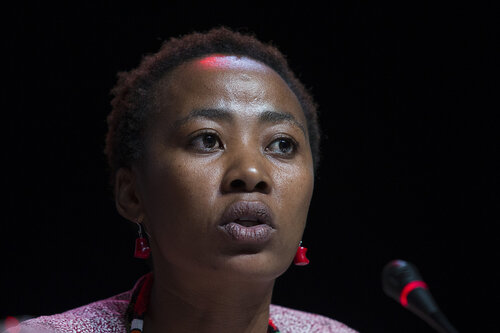 21st International AIDS Conference (AIDS 2016), Durban, South Africa.
Turning the Tide for Adolescent Girls and Young Women: How Realizing Gender Equality and Securing Women’s Human Rights are Essential for Reaching the End of AIDS (TUSY0603)
Vuyiseka Dubula, Sonke Gender Justice, South Africa speaks, 19 July, 2016.
Photo©International AIDS Society/Rogan Ward