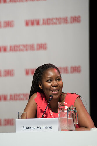 21st International AIDS Conference (AIDS 2016), Durban, South Africa. Photo shows: Turning the Tide for Adolescent Girls and Young Women: How Realizing Gender Equality and Securing Women’s Human Rights are Essential for Reaching the End of AIDS. Speaker: Sisonke Msimang. Photo©International AIDS Society/Marcus Rose