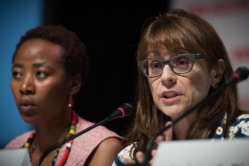 21st International AIDS Conference (AIDS 2016), Durban, South Africa. Photo shows: Turning the Tide for Adolescent Girls and Young Women: How Realizing Gender Equality and Securing Women’s Human Rights are Essential for Reaching the End of AIDS. Speaker: Francoise Girard. Photo©International AIDS Society/Marcus Rose