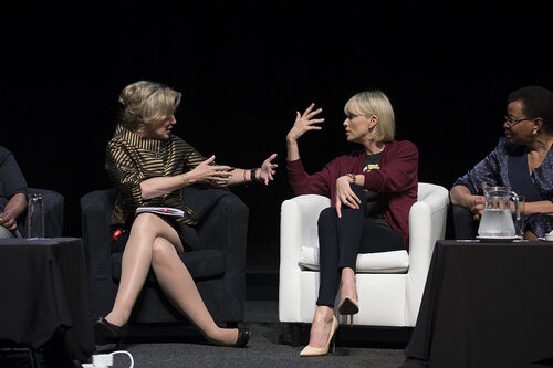 21st International AIDS Conference (AIDS 2016), Durban, South Africa.
What a Girl Wants: Sexual and Reproductive Health and Rights, Treatment Access and Gender Equality (TUSS01)
Deborah Birx, The U.S. President's Emergency Plan for AIDS Relief (PEPFAR), United States and Charlize Theron, 19 July, 2016.
Photo©International AIDS Society/Rogan Ward