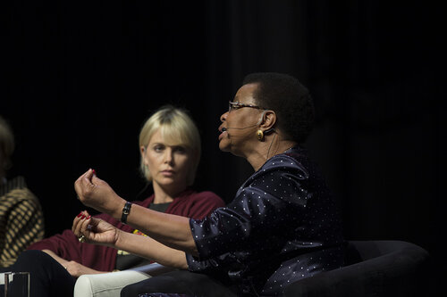 21st International AIDS Conference (AIDS 2016), Durban, South Africa.
What a Girl Wants: Sexual and Reproductive Health and Rights, Treatment Access and Gender Equality (TUSS01)
Charlize Theron and Graça Machel, Graça Machel Trust, Mozambique, 19 July, 2016.
Photo©International AIDS Society/Rogan Ward