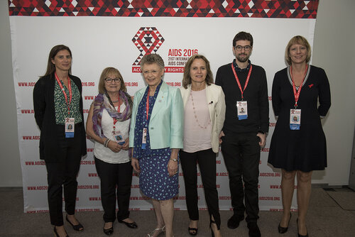 21st International AIDS Conference (AIDS 2016), Durban, South Africa.
Photo shows backstage at the official HIV Cure Research Press Conference. Photo©International AIDS Society/Steve Forrest/Workers' Photos